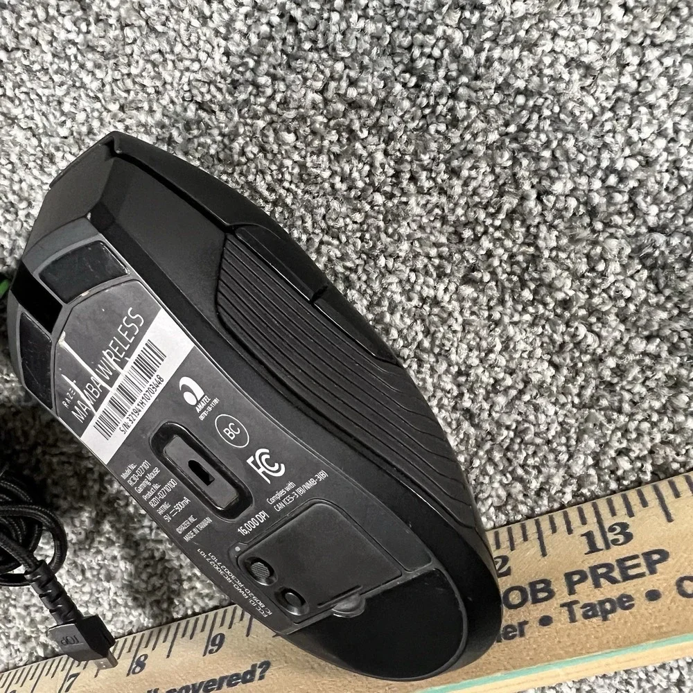 Razer Mamba Wireless Gaming Mouse 16,000 DPI RC30-027101 Black Tested USB